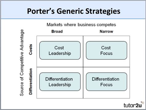porter's two generic competitive strategies are of